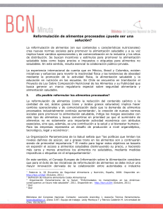 Reformulación de alimentos procesados, ¿puede ser una