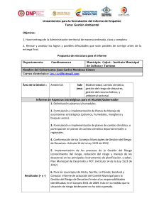 Ambiental y Gestión de Riesgo