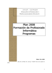 Programas del curso de profesorado de informática 2008