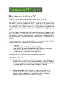 Cómo actuar como familiar de un TLP