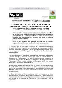 COMUNICADO DE PRENSA No. 237 Fecha: 19/11/2008 CUARTA
