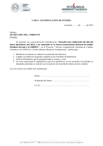 Carta de Manifestación de Interés