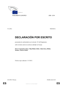 WD (Declaración Escrita) - Esclerosis Múltiple España