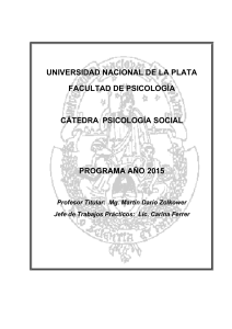 Psicología Social - Facultad de Psicología (UNLP)