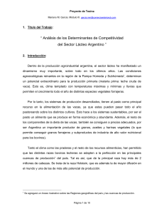 Análisis de los Determinantes de Competitividad del Sector Lácteo