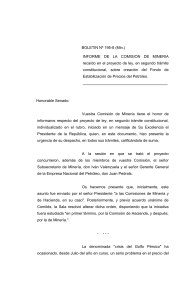 BOLETIN Nº 195-8 (Min.) INFORME DE LA COMISION DE MINERIA