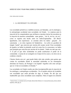 modo de vida y plan final sobre el pensamiento ancestral