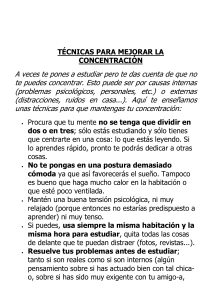 técnicas para mejorar la concentración