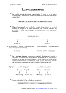 la oración simple