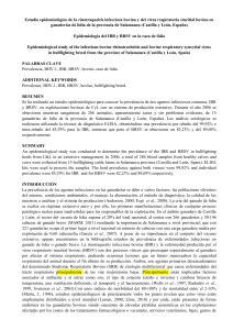 analisis de la situación epidemiológica de ibr, bvd y rs en la