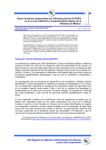 Casos humanos ocasionados por influenza porcina A (H1N1) en el