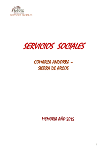 Memoria de actividades. Servicios Sociales 2015