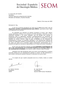 A la atención del Secretario de la Comisión Nacional de