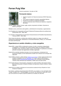 Currículum Vitae - Ponente