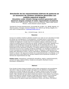 Simulación de los requerimientos hídricos de pasturas en un
