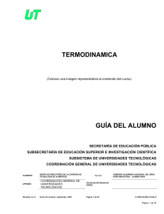 TERMODINAMICA - Universidad Tecnológica de la Selva