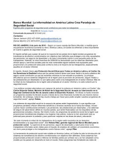 Nuevo informe Banco Mundial sobre SS en LAC_español