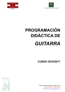 Guitarra clásica - Conservatorio Profesional de Música Ángel Barrios
