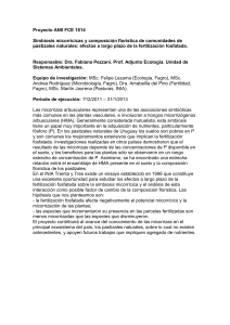 Micorrizas arbusculares y composición florística del campo