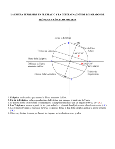 la esfera terrestre en el espacio y la determinación de los grados de