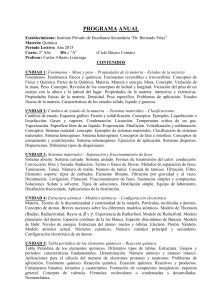 PROGRAMA DE QUÍMICA 2º AÑO A