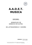A.A.D.E.T. MUSICA INFORME: ARANCELES DE DERECHO DE