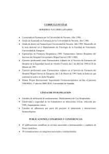 Currículum Vítae de la Dra. Herminia Navarro Aznárez