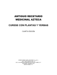 ANTIGUO RECETARIO MEDICINAL AZTECA CURESE CON