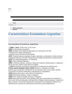 Características Económicas Argentina. Ingeniería y Sociedad