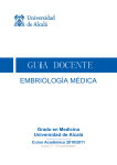 EMBRIOLOGÍA MÉDICA Grado en Medicina Universidad de Alcalá