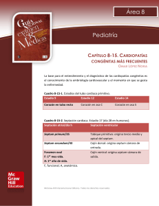 Área 8. Pediatría Capítulo 8-15. Cardiopatías congénitas más