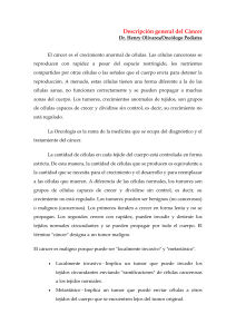 Descripci&oacute;n general del c&aacute;ncer