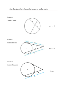 Longitud de cuerdas, tangentes y secantes en una circunferencia