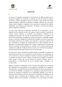caso sani isla. posición del ecuador