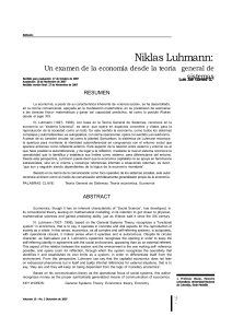 Reflexión Niklas Luhmann: Un examen de la economía desde la