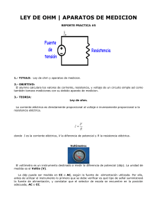 ley de ohm | aparatos de medicion