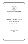 PROYECTO EDUCATIVO INSTITUCIONAL Comisión Académica
