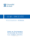 FISIOLOGIA HUMANA Grado en Fisioterapia Universidad de Alcalá
