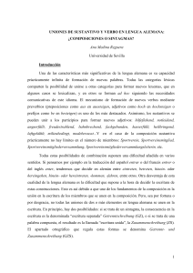 uniones de sustantivo y verbo en lengua alemana: ¿composiciones o