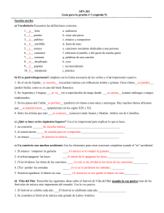 SPN 203 Guía para la prueba # 3 (capítulo 9) Sección escrita a