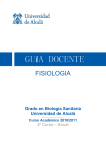 FISIOLOGIA Grado en Biología Sanitaria Universidad de Alcalá