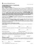 Consent for Transfusion of Blood Products Spanish