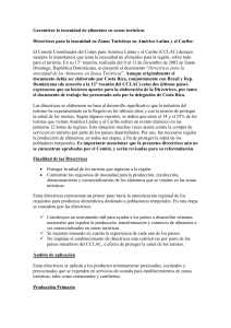 Garantizar la inocuidad de alimentos en zonas tur&iacute;sticas