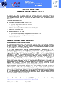 Información adicional sobre la vigilancia de gripe en España