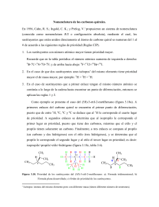 Nomenclatura de los carbonos quirales