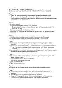 BIOLOGÍA – GEOLOGÍA 1º BACHILLERATO