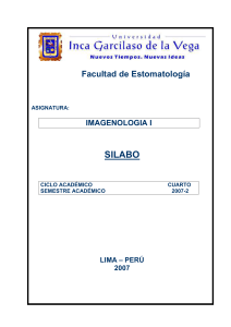 imagenología i - silabo - Universidad Inca Garcilaso de la Vega