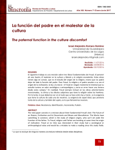 La función del padre en el malestar de la cultura The paternal