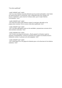 &ldquo;Una dieta equilibrada" baldiet01.mp3 Los