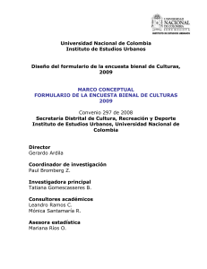Universidad Nacional de Colombia Instituto de Estudios Urbanos